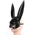 thumbnail image 4 of Máscara de conejito de mascarada, máscara de orejas de conejito de Halloween, máscara de disfraz de mascarada para mujer, negro brillante Sailing Electrónica, 4 of 5