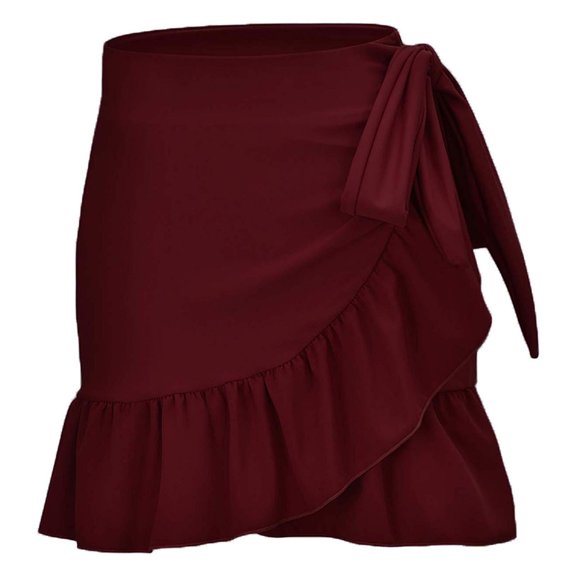 Vedolay Skirt For Women Womens Maxi Boho Skirt Summer Flowy Renaissance Skirt with Pockets, L