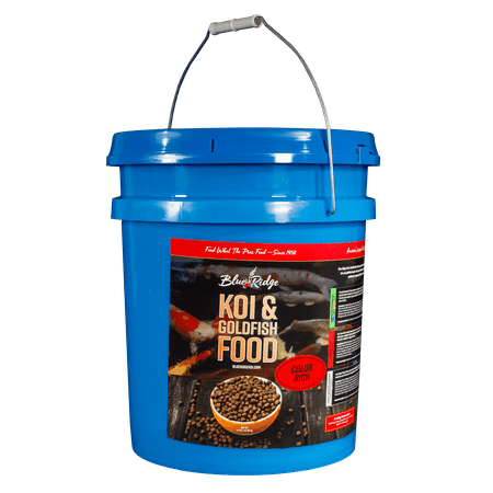 Blue Ridge Color Rich Formula Koi & Goldfish Fish Food Pellets, 14 lb