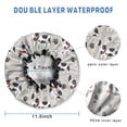 thumbnail image 3 of Shower Caps,Cute Cartoon Dog Waterproof Shower Cap for Women 4 Pieces,Double Reusable Hair Cover for Shower PEVA Elastic Stretch Hem, 3 of 7