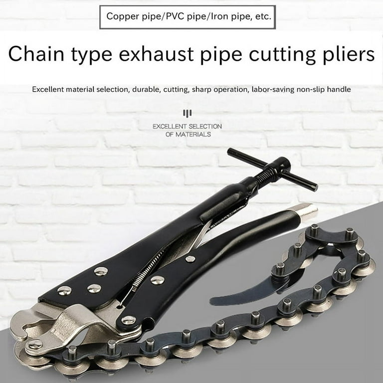 Chain Exhaust Tube Pipe Cutter Multi Wheel Blade Tail Pipe Cutter Chain  Cutter Automotive Exhaust and Tailpipe Chain Cutter Tool 
