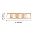 thumbnail image 2 of Natural Bamboo Wooden Bathtub Caddy Tray with Rails Shower Organizer Rack for Bathroom, 2 of 8