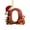 O, variant on Coollooc Monograms Pendants With Santa Hat, 26 Christmas Letter Ornaments, Christmas Tree Decoration Personalized Hanging Pendant, Indoor DIY Hanging Xmas Ornament