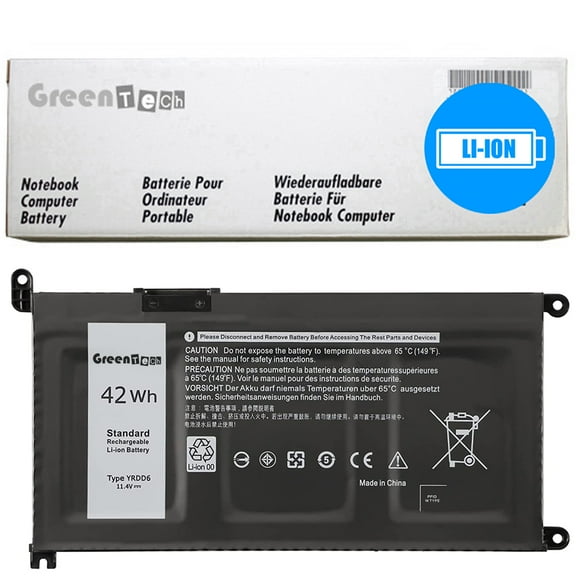 GREENTECH YRDD6 BATTERY FOR DELL INSPIRON 5481, 5482, 5584, 5485, 5590, 5493, 5491, VOSTRO 5481, 5581, 5590, 5490 42WH 1VX1H VM732