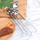 thumbnail image 4 of EeaseMX 4 cucharas de acero inoxidable con gancho para colgar, mango largo, resistentes, para servir sopas, utensilios de cocina., 4 of 7