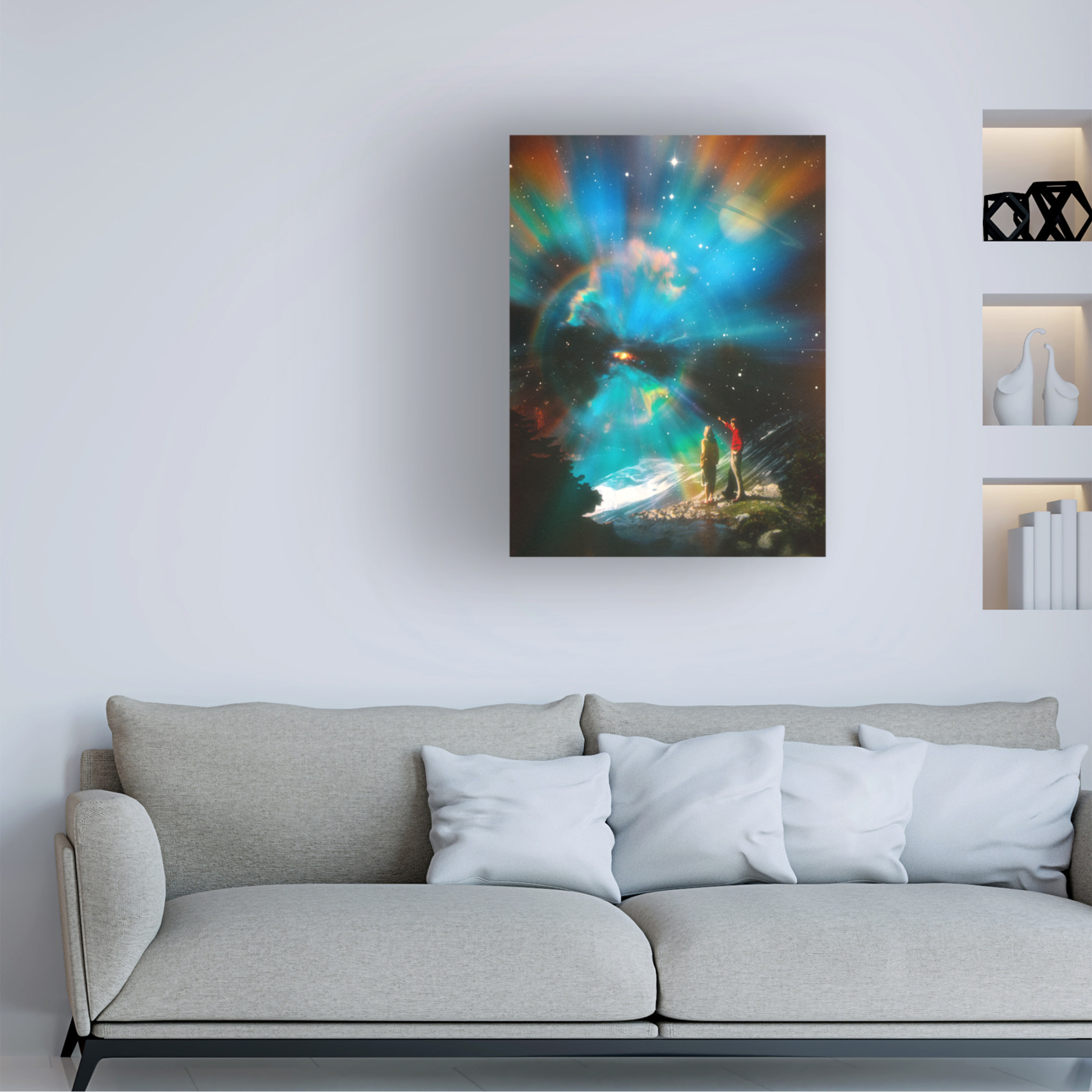 Trademark Fine Art Taudalpoi   A Curious Sight Canvas Wall Art