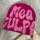 thumbnail image 4 of Gorro de lana de punto Y2K, gorro de jacquard con letras, gorro de hip-hop con letras, gorro de marea, gorro sin visera con letras huecas para hombre y mujer, gorro de punto, 4 of 5