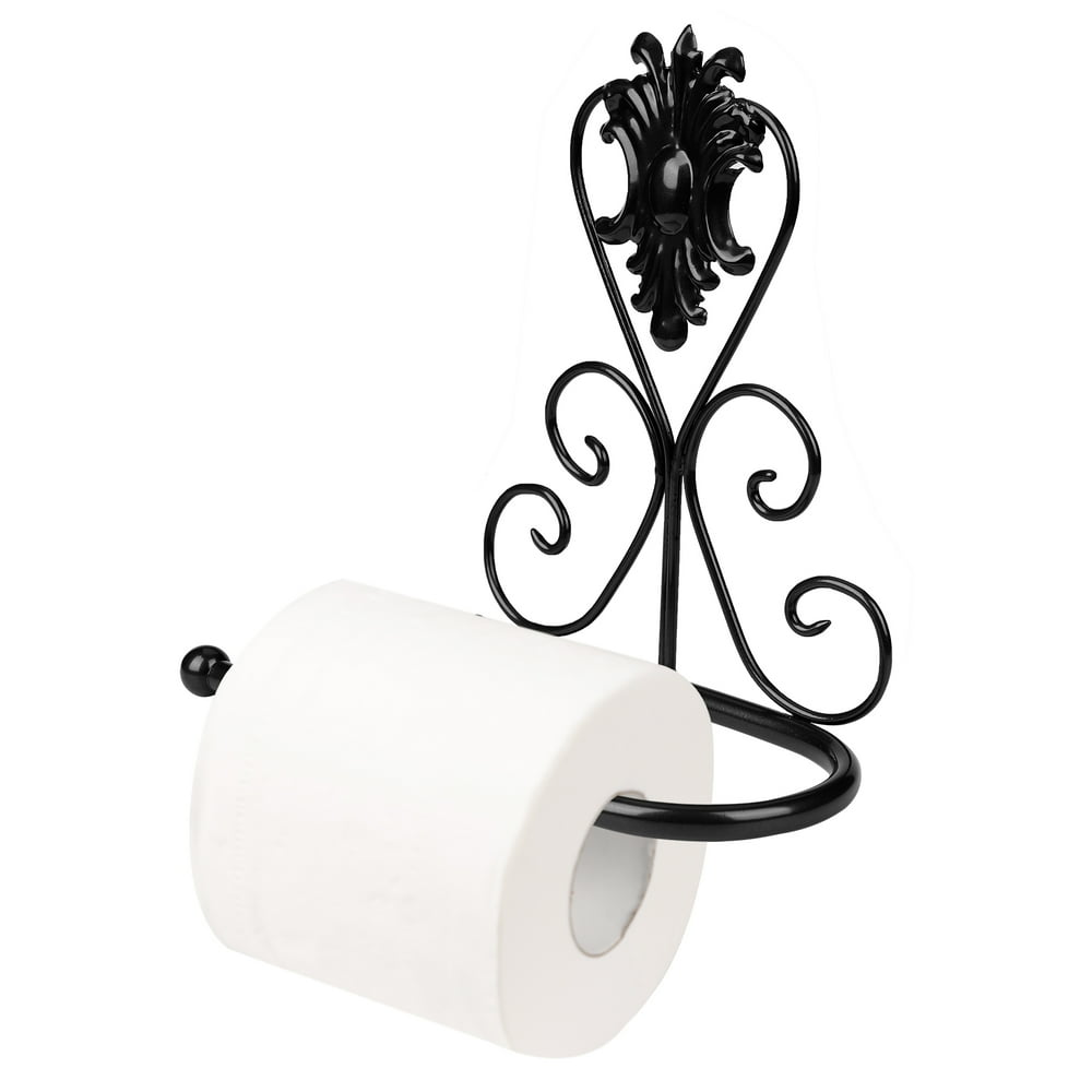 Black Toilet Paper Holder, Vintage Iron Toilet Paper Towel Roll Holder