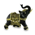 thumbnail image 3 of Exotic Black and Gold Finish Trunk Up Thai Elephant Statue, 3 of 3