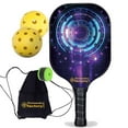 thumbnail image 1 of Pickleball Factory PB0006-12-G Pro Pickleball Paddle - Circles Beginner Pickleball Near Me - Best Lightweight Pickleball Paddle, Glassfiber Graphite, 1 of 1