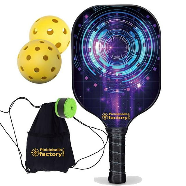 Pickleball Factory PB0006-12-G Pro Pickleball Paddle - Circles Beginner Pickleball Near Me - Best Lightweight Pickleball Paddle, Glassfiber Graphite