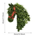 thumbnail image 3 of Horse Head Wreath Farmhouse Front Door Handmade Seasonal Greenery with Red Bow for Outdoor Spaces and Barn, 3 of 7