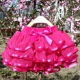 thumbnail image 5 of Girls Tiered Tulle Skirts Princess Bow Ruffle Layered Mesh Tutu Party Dance Skirt Toddler Cute Clothing Hot Pink, 6-7Y, 5 of 6
