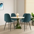 thumbnail image 5 of Gymax Dining Chairs Set of 4 Upholstered Fabric Chairs W/Metal Legs for Living Room Blue, 5 of 9