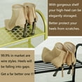 thumbnail image 3 of PandS 3-Tier Freestanding Shoe Rack, Holds up to 9-12 Pairs of Shoes, Gold, Modern, 3 of 9
