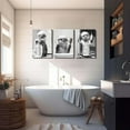 thumbnail image 4 of Cute Otter Bathroom Canvas Wall Art Funny Black And White Animal Poster Prints Fashion Bathroom Painting for Home and Office Restroom Home Decorations(Framed canvas), 4 of 6