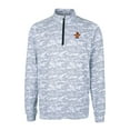 thumbnail image 2 of Men's Cutter & Buck Charcoal Syracuse Orange Big & Tall Traverse Camo Print Stretch Quarter-Zip DryTec Top, 2 of 3