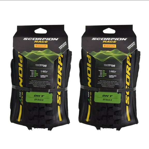 Pirelli Scorpion Race DH T (27.5 x 2.5) 60TPI Tubeless Ready Mountain Bicycle Tires (2 Pack)