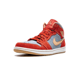 thumbnail image 4 of Jordan MENS Air Jordan 1 Mid SE "Denim Red Suede" DM4352 600 from Stadium Goods, 4 of 8