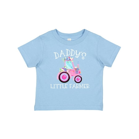 

Inktastic Daddys Little Farmer- Pink Tractor and Flowers Gift Baby Boy or Baby Girl T-Shirt
