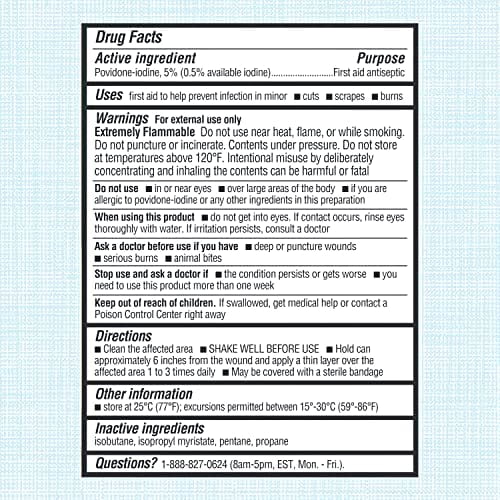 Betadine Antiseptic Dry Powder Spray - 2 oz