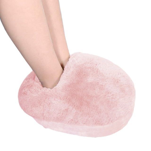 USB Heated Foot Warmer Electric Foot Heater Soft Plush Feet Warmer Foot Heating Pad for Women Men Office Home Under Desk Use