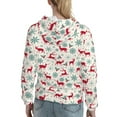 thumbnail image 7 of Cauagu Vintage Christmas Reindeer for Women's Hooded Sweatshirts Pullover Hoodie for Women Fall Workout Sweat Long Sleeve Preppy Sweatshirts-Medium, 7 of 7