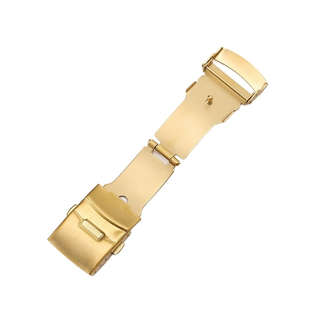 Visland Watch Buckle Universal Double Press Stainless Steel Watch Safety Folding Clasp for Watchmaker
