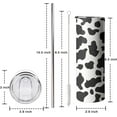 thumbnail image 6 of Cow Print Gifts for Women Men - Cow Print Tumbler Cup With Lid and Straw - 20 Oz Stainless Steel Insulated Water Bottle - Birthday Christmas Gift, 6 of 6