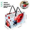 thumbnail image 2 of Seven Starred Ladybird Decorative Box Laundry Bag Shopping Bags Reusable Foldable Large Capacity Oxford Cloth Tote Bag, 2 of 7