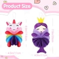 thumbnail image 2 of 2 Pcs Bath Loofahs Kids Toddler Body Loofahs Cute Cartoon Kids Loofah Kid Bath Sponges Loofah Bath Pouf Body Scrubber Mesh Loofah Sponges for Children Shower Washing Exfoliating (Unicorn, Princess), 2 of 5