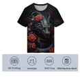 thumbnail image 4 of Men's Novelty Dragon T-Shirts 3D Printed Dragon Short Sleeve Tshirts Casual Summer Tee Top, 4 of 6