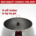 thumbnail image 4 of Hakan Stainless Steel 2.8 L Midi Double Bondy Turkish Tea Pot Set with Self Strainer Double Lids, 93 Oz, 4 of 12