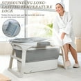 thumbnail image 2 of TidBay 44.5" Portable Folding Bathtub, Small Foldable Tub with Thermal Cover & Massage Roller, Large Collapsible Tub, Freestanding Surround Collapsible Tub, Heightened Foldable Bathtub, 2 of 9