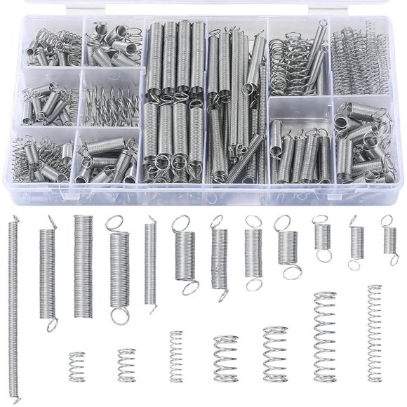 TAPDRA Kit d'Assortiment de 200 Pcs pour Ressorts Tension et Compression