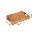 thumbnail image 3 of Wicker-Style Serving Tray with Handles, Woven Storage Basket for Kitchen Fruit Display, Decorative Tabletop Organizer for Home and Living Room, 3 of 6