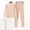 Beige, variant on uublik Pajama Sets For Women Sets Soft Comfy Fleece Pjs Pullover Pants Loose 2 Piece Sleepwear Pink