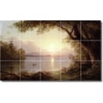 thumbnail image 1 of Ceramic Tile Mural-Frederic Church Waterfront Painting 181. 30" w x 18" h using (15) 6 x 6 ceramic tiles, 1 of 3