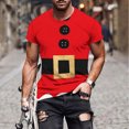 thumbnail image 5 of Men's Elf and Santa Claus Costume T-Shirts, Funny Christmas Sweatshirt Short Sleeve Pullover Crewneck Sweatshirts Xmas T Shirt Novelty Santa Printed Graphic Tee Funny Christmas Jumper, 5 of 5