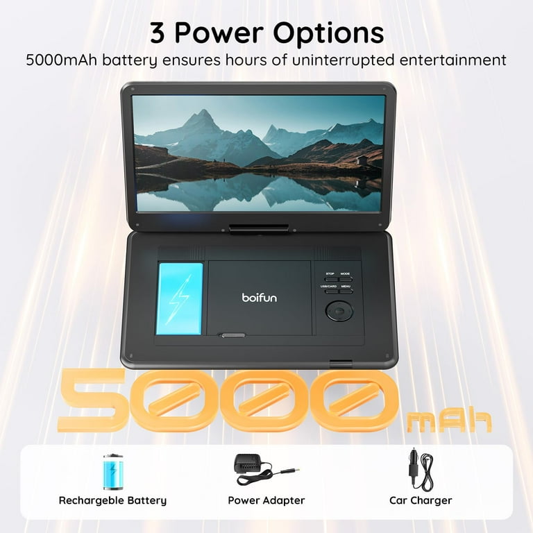 BOIFUN 15.6インチポータブルDVDプレーヤー　LED液晶 Amazon.co.jp: 【新登場】ポータブルDVDプレーヤー BOIFUN 15.6