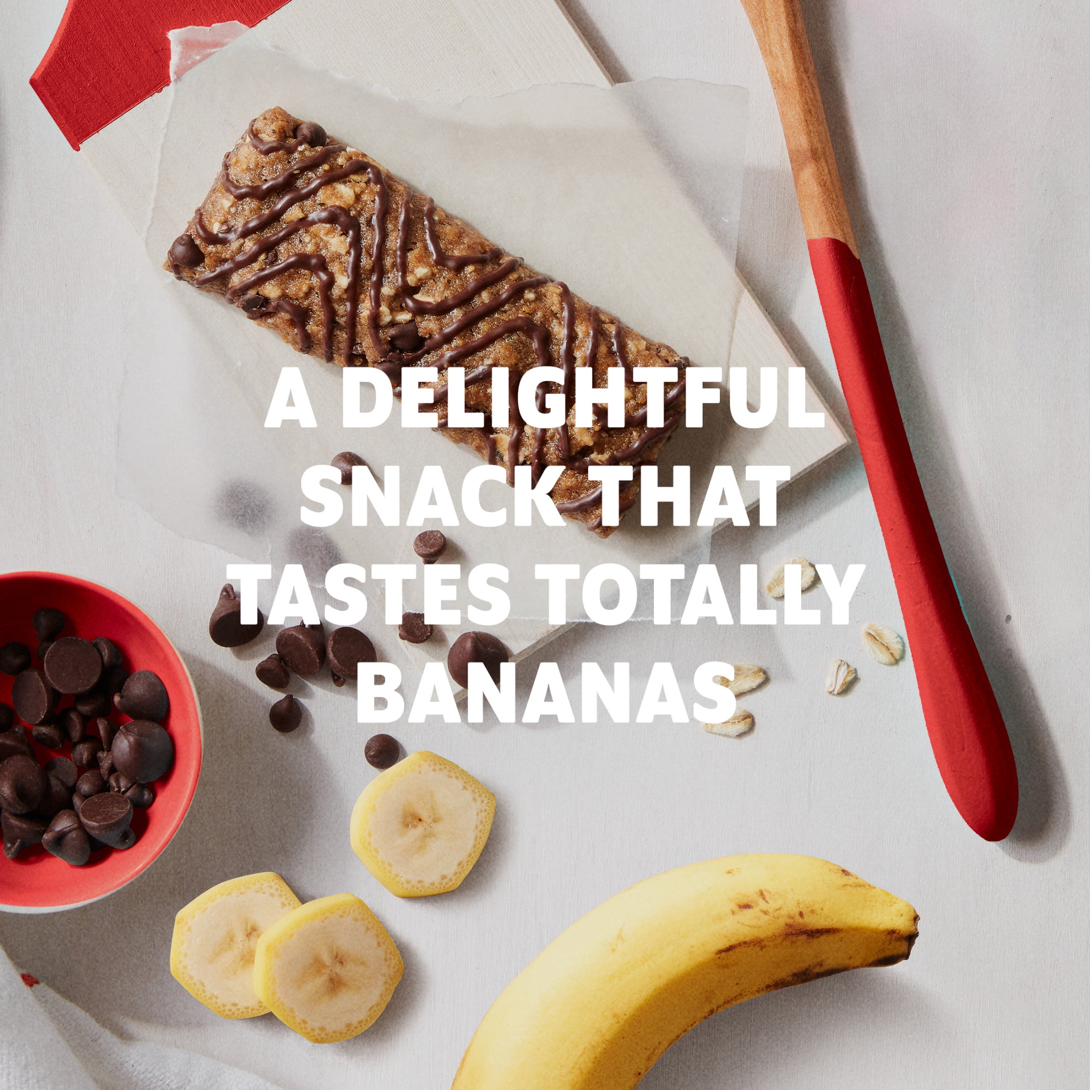 Zbar Moana Chocolate Chip Banana Bread Soft-Baked Energy Snack Bars, Organic Granola Bars, 6ct