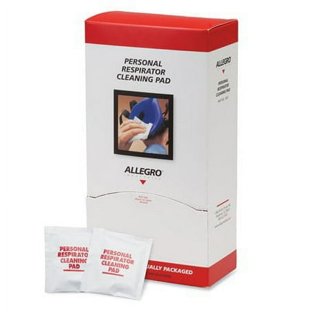 Allegro Alcohol Respirator Wipe Pads, 100/Box (6 Boxes)