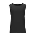 thumbnail image 4 of S-4X Big & Tall Tank Tops for Men Plus Size Sleeveless Crewneck Undershirts Shirts Mens Casual Solid Color Pullover Breathable Athletic Workout Vests, 4 of 7