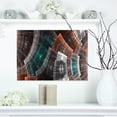 thumbnail image 1 of Brown and Blue Fractal Flower Grid - Abstract Art on Canvas, 1 of 3