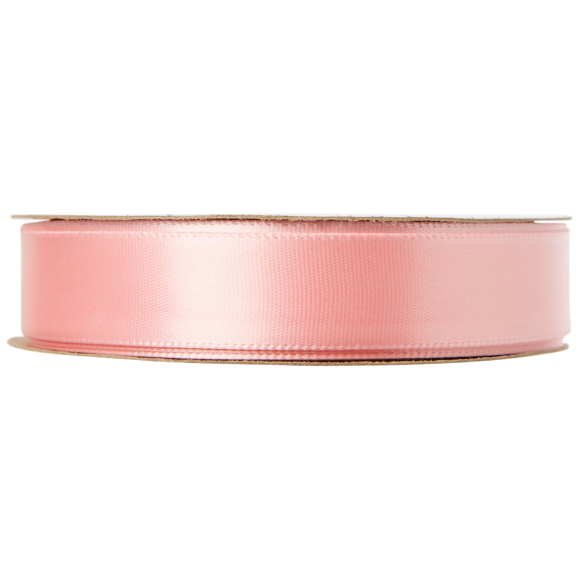 Offray Ribbon, Pink 5/8 inch Single Face Satin Polyester Ribbon, 18 feet