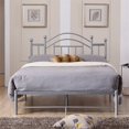 thumbnail image 2 of Hodedah Complete Metal Queen-Size Bed with Headboard-Footboard in Silver Finish, 2 of 4