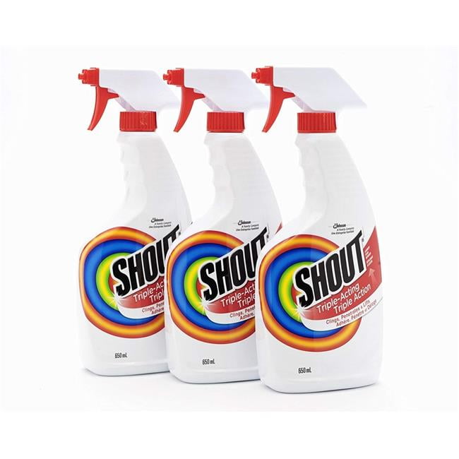 Shout Laundry Stain Remover Trigger Spray, Triple, 22 Ounce, 3 Pack