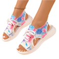 thumbnail image 4 of Orthopedic Wedge Sandals for Women 2026 Summer Dressy Open Toe Breathable Mesh Lace Up Wedge Wide Width Sneaker Comfortable Casual Ankle Strap Walking Outdoor Beach, 4 of 4
