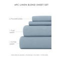 thumbnail image 4 of Comfort Canopy - 4 Piece Solid Light Blue Rayon Derived from Bamboo Bed for King Size Bedding, 4 of 13