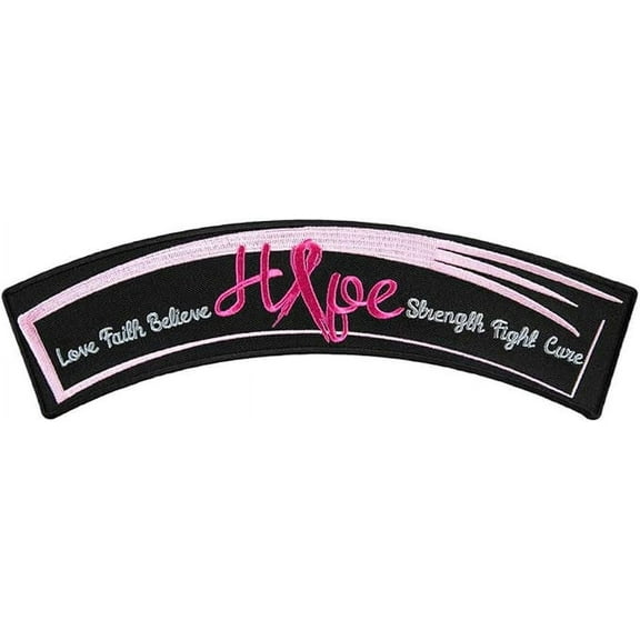 Breast Cancer Pink Hope Rocker Patch, Women's Rocker Patches